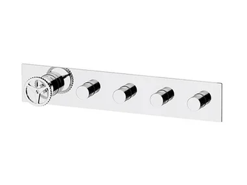 CHRONO - Single handle 5 hole shower mixer with diverter by Remer Rubinetterie - view 2
